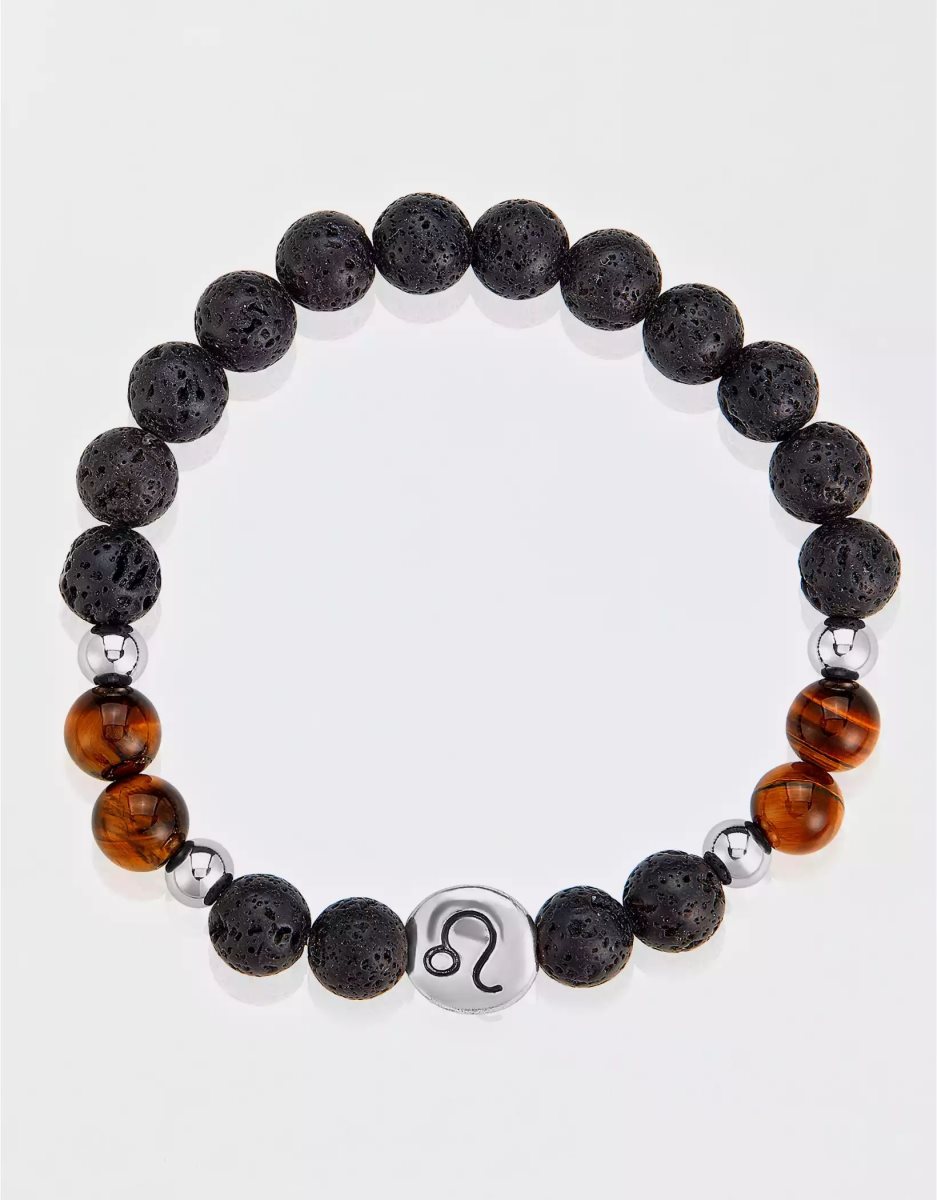 Bijoux American Eagle Zodiac Bead Bracelet Marron Homme | UVY-02735722